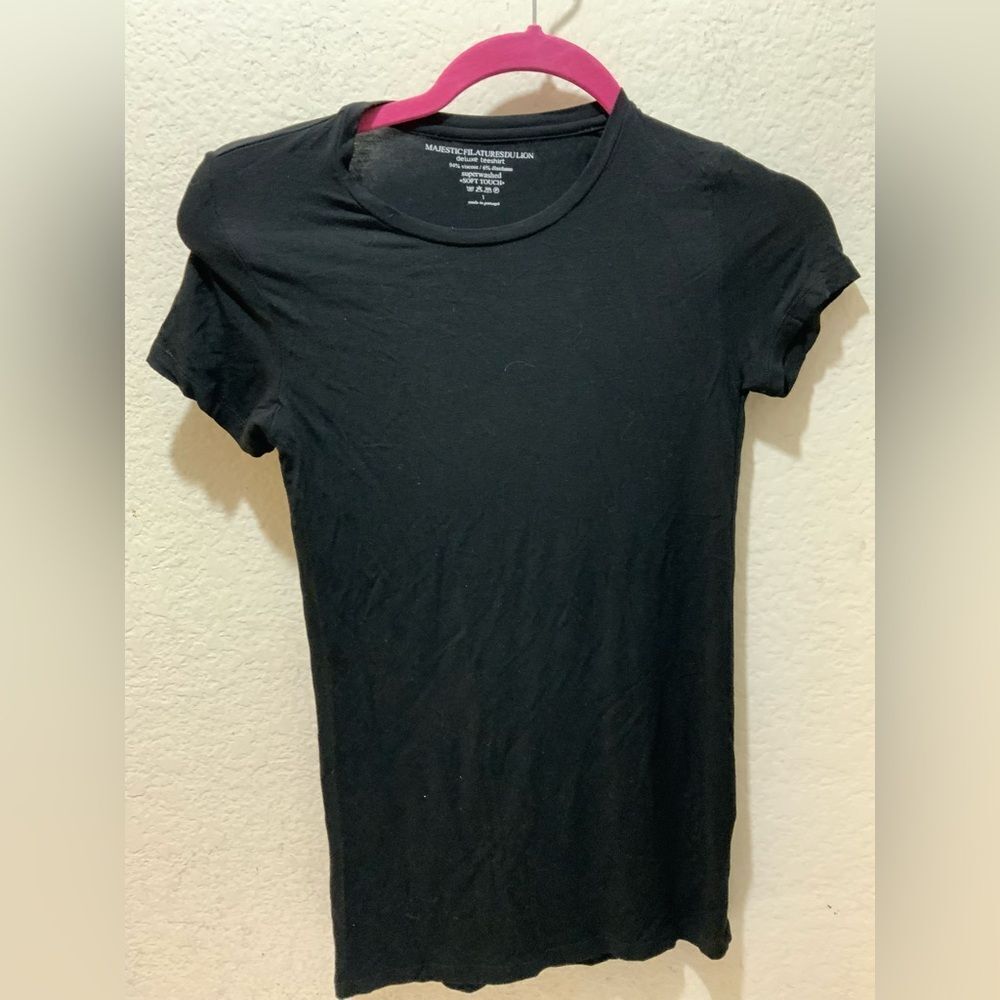 Majestic Filatures de lion deluxe Size 1 black short sleeve shirt